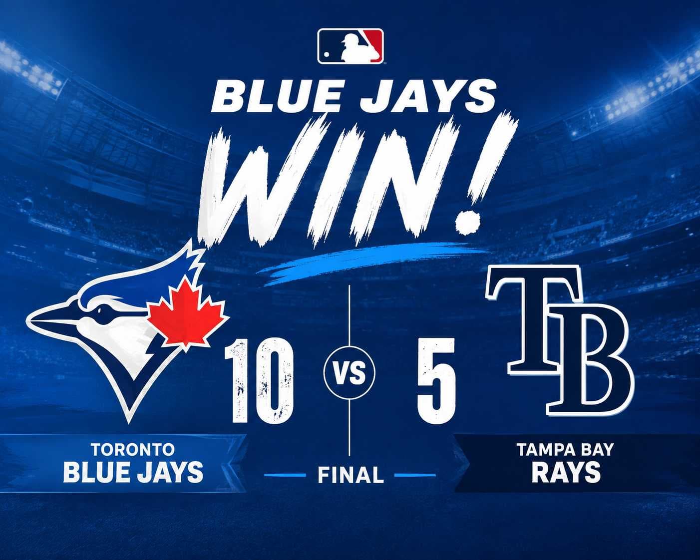 Blue Jays Beat Rays 10–5 — Toronto’s Late-Season Surge Is Turning the AL Wild Card Race Into a Real Fight