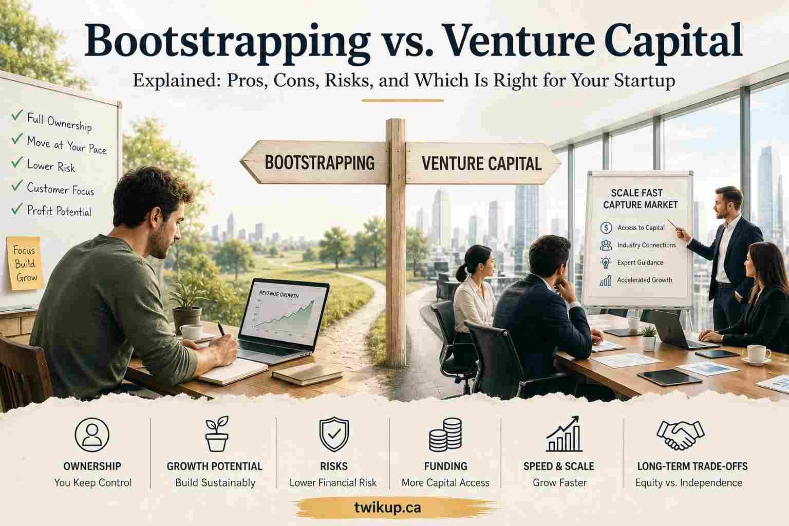 Bootstrapping vs. Venture Capital Explained: Pros, Cons, Risks, and Which Is Right for Your Startup