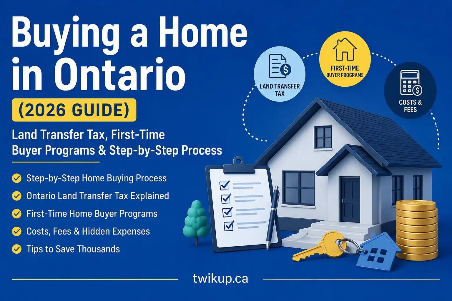 "Buying a Home in Ontario (2026 Guide): Land Transfer Tax, First-Time Buyer Programs & Step-by-Step Process