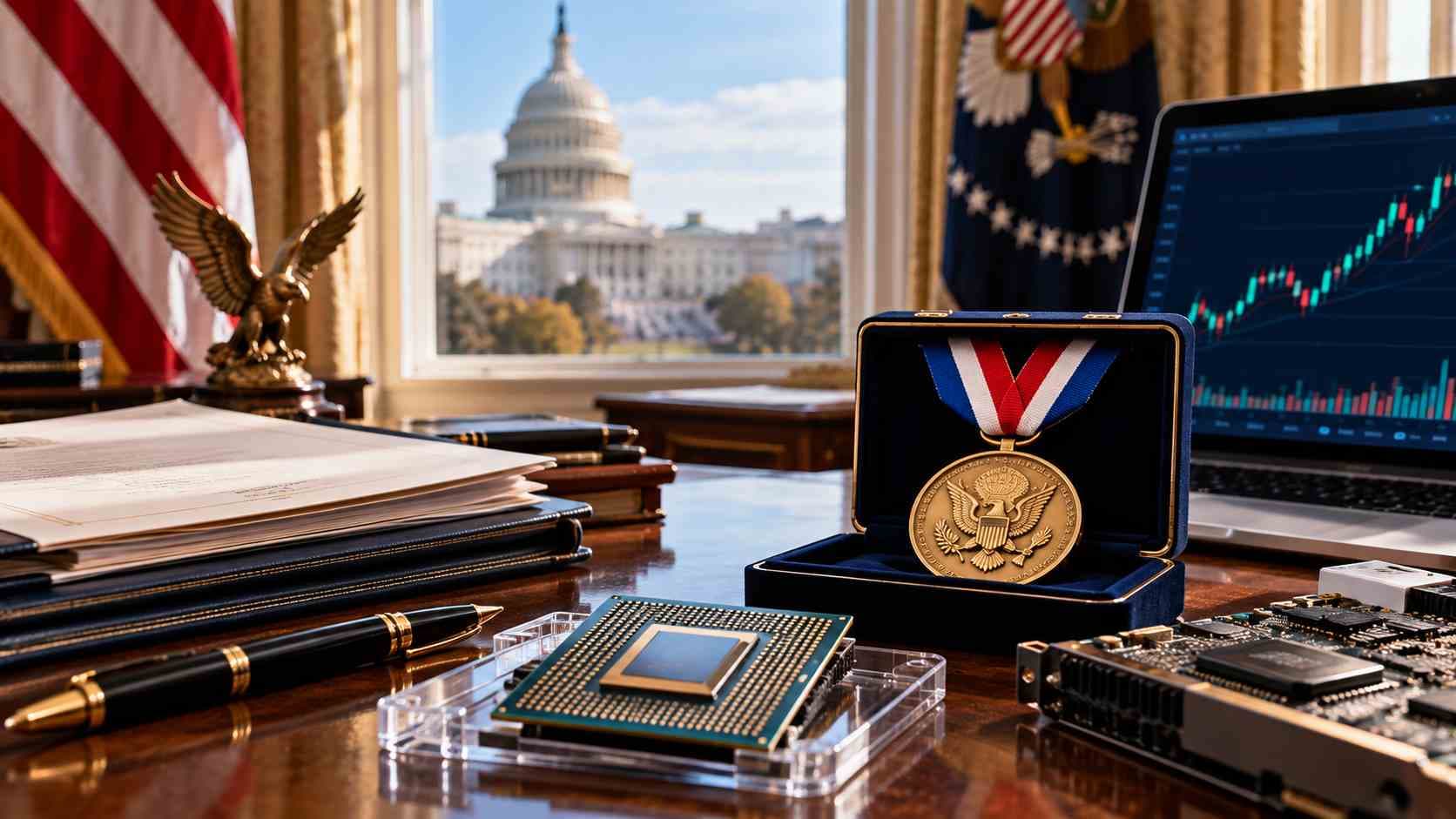 Trump Reports Nvidia Stock Trades as Jensen Huang Set to Receive National Science Medal
