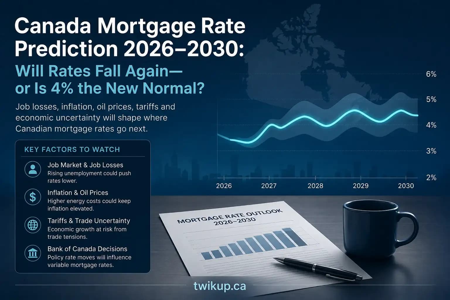 Canada Mortgage Rate Prediction 2026–2030: Will Rates Fall Again—or Is 4% the New Normal?