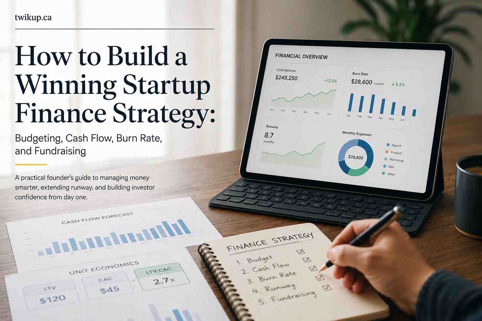 How to Build a Winning Startup Finance Strategy: Budgeting, Cash Flow, Burn Rate, and Fundraising